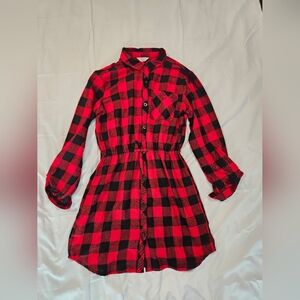 Primark Red and Black Checkered Dress